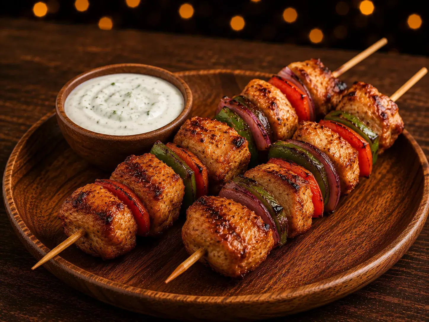 CHICKEN KEBAB with sauce